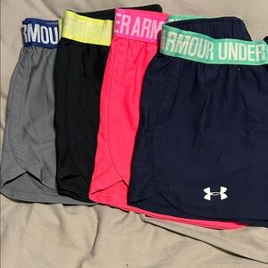 Under Armour Women's Shorts in Gray, Black, Pink, and Navy